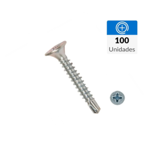 Tornillo Volcanita Metal Punta Broca 6 x 1 5/8" 100 und