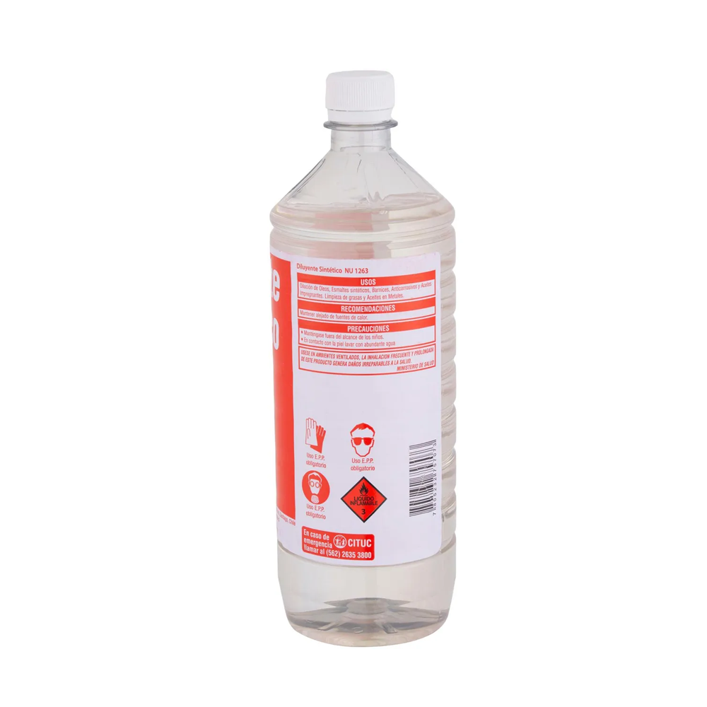 Diluyente Sintético 1 lt Química Universal - Imagen 2