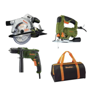 Kit Bauker Taladro+ Sierra Circular+ Sierra Caladora+ Bolso