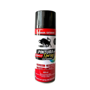 Pintura En Spray Uso General 400 ml Negro Brillante Toro Negro
