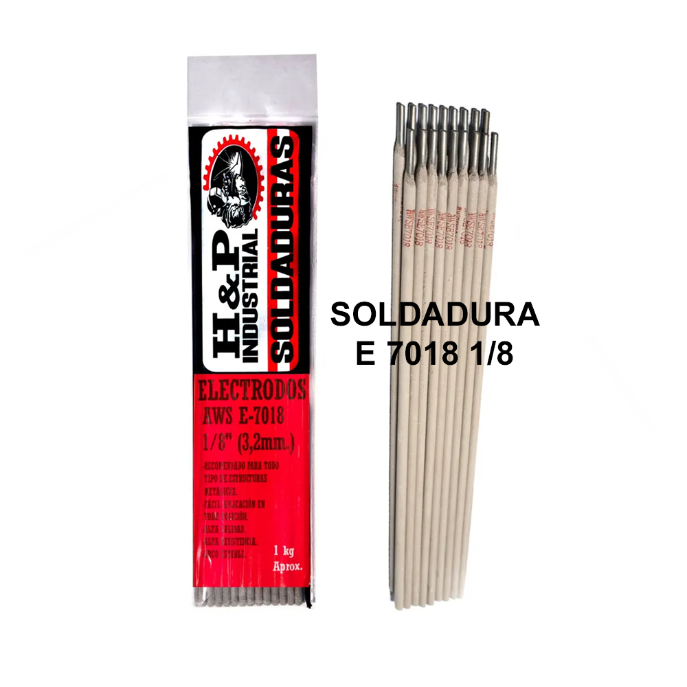 Electrodo SoldaDura 7018 1/8" Bolsa 1 Kilo H&P