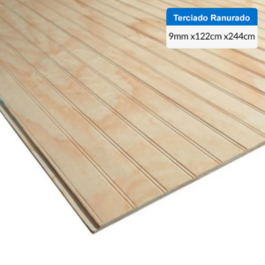 Terciado Ranurado Colonial de 9mm – 1,22 x 2,44 mt