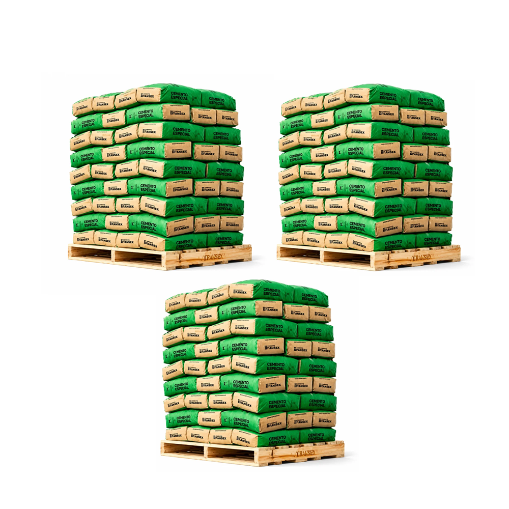 3 Pallet de Cemento Transex Especial 25kg (216 sacos)